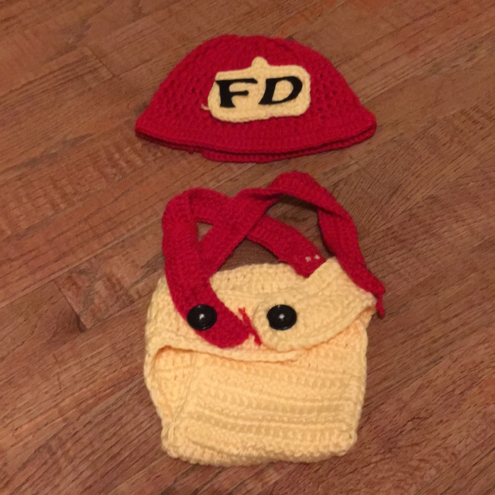 Newborn firefighter outfit